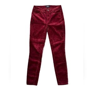 Paige Horton Ankle Skinny Corduroy NWOT Burgundy Pants Sz 26